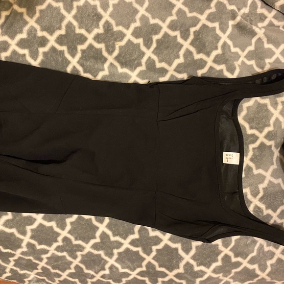 Black square neck dress - Picture 1 of 3